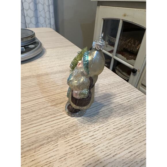 Vintage Shiny Brite Glass Santa Ornament Bottle Brush, Mercury, Radko, Y2K - Picture 15 of 16